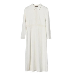 Mint Velvet Cream Jacquard Print Midi Dress